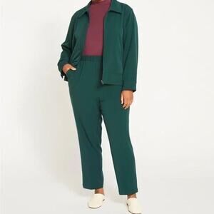 UNIVERSAL STANDARD All Day Pull On Cigarette Pants in Forest Green 22-24 2X 3X